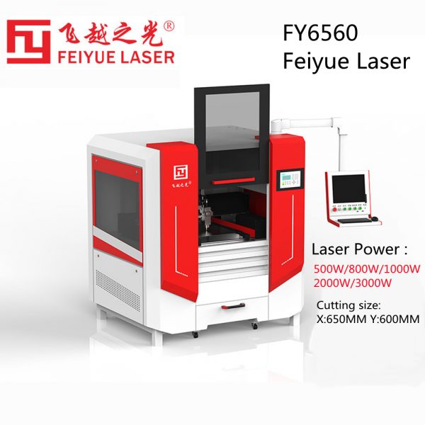 Fy6560 Feiyue Fiber Laser Cutter Machines Linear Guide THK Jewelry Plate CNC Precision Ss Stainless Steel Aluminum Base Board Sheet Metal Laser Cutting Machine